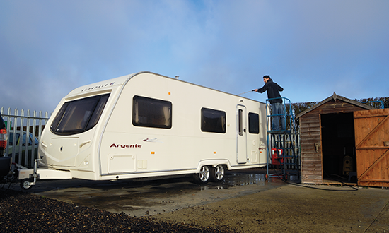 Free use of twin wash pads with roof cleaning platforms.